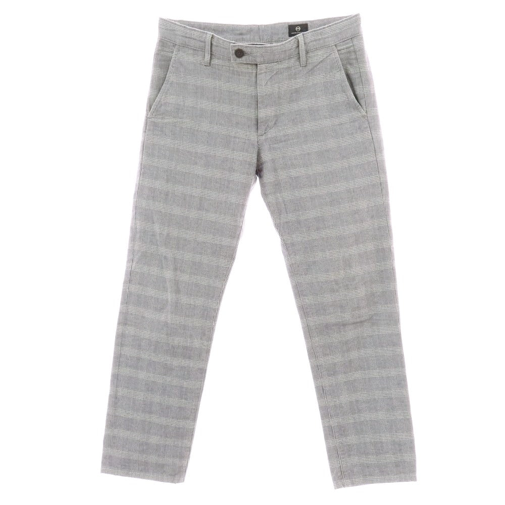 【中古】エージー アドリアーノゴールドシュミット AG Adriano Goldschmied ストレッチコットン グレンチェック カジュアルスラックスパンツ クールグレー系【 30 】【 状態ランクB 】【 メンズ 】