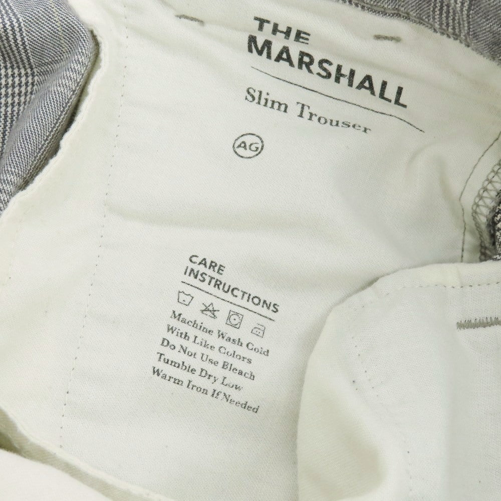 【中古】エージー アドリアーノゴールドシュミット AG Adriano Goldschmied ストレッチコットン グレンチェック カジュアルスラックスパンツ クールグレー系【 30 】【 状態ランクB 】【 メンズ 】