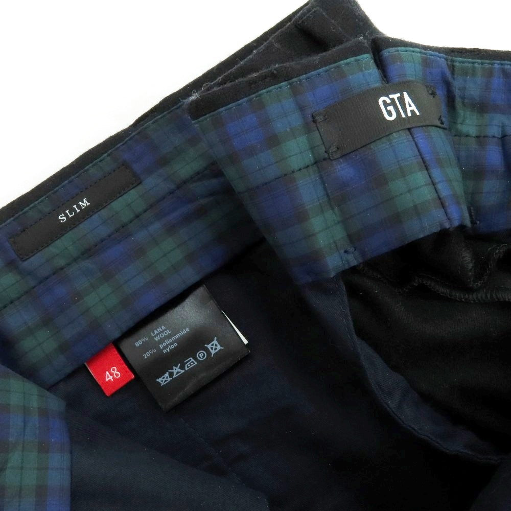 【中古】ジーティーアー G.T.A ウールナイロン ジャージー カジュアルスラックスパンツ ブラック【 48 】【 状態ランクC 】【 メンズ 】