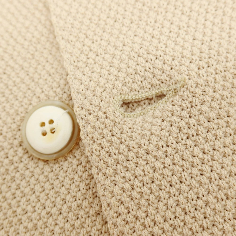 【中古】ラルディーニ LARDINI コットン 2B ニットジャケット ベージュ【サイズM】【 状態ランクB 】【 メンズ 】