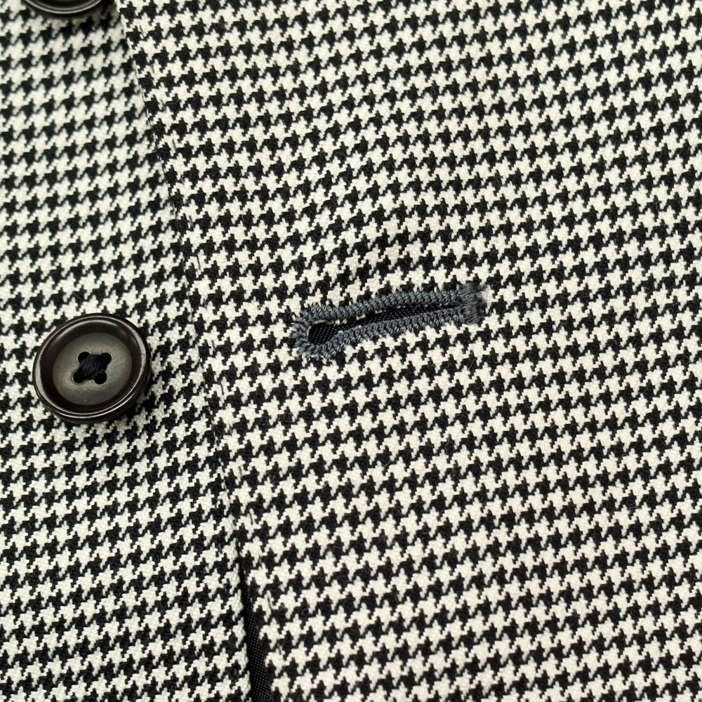 【中古】トゥモローランド TOMORROWLAND ウールシルク ハウンドトゥース ドレス系ジレ ベスト ホワイトxブラック【サイズ48】【 状態ランクB 】【 メンズ 】