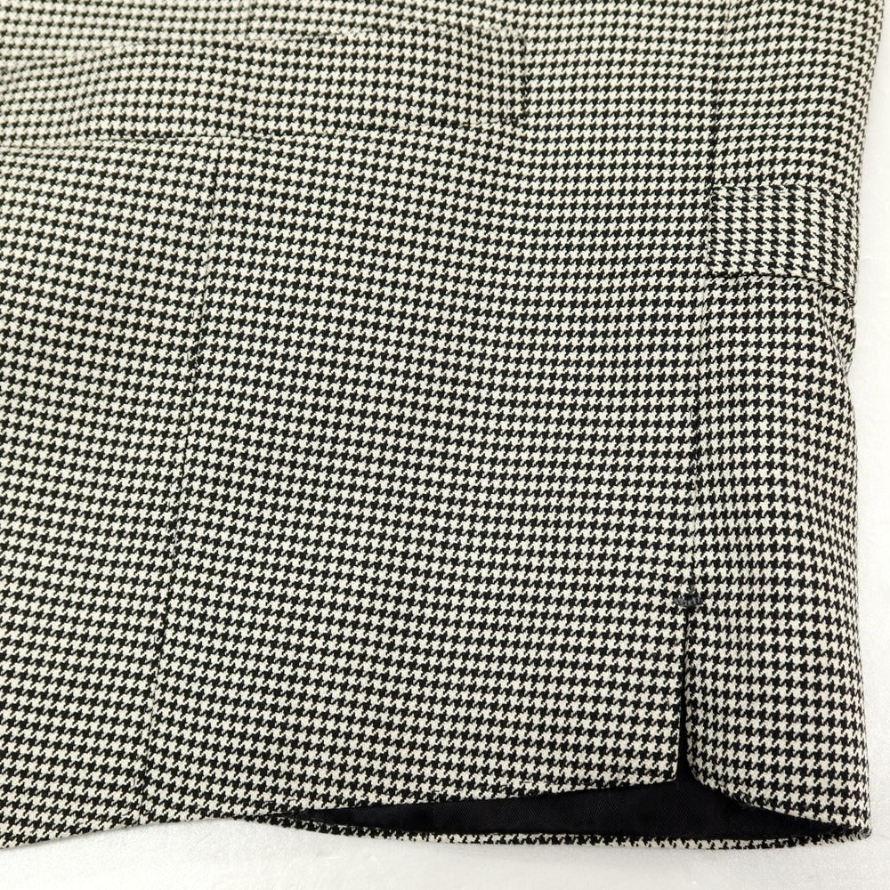 【中古】トゥモローランド TOMORROWLAND ウールシルク ハウンドトゥース ドレス系ジレ ベスト ホワイトxブラック【サイズ48】【 状態ランクB 】【 メンズ 】