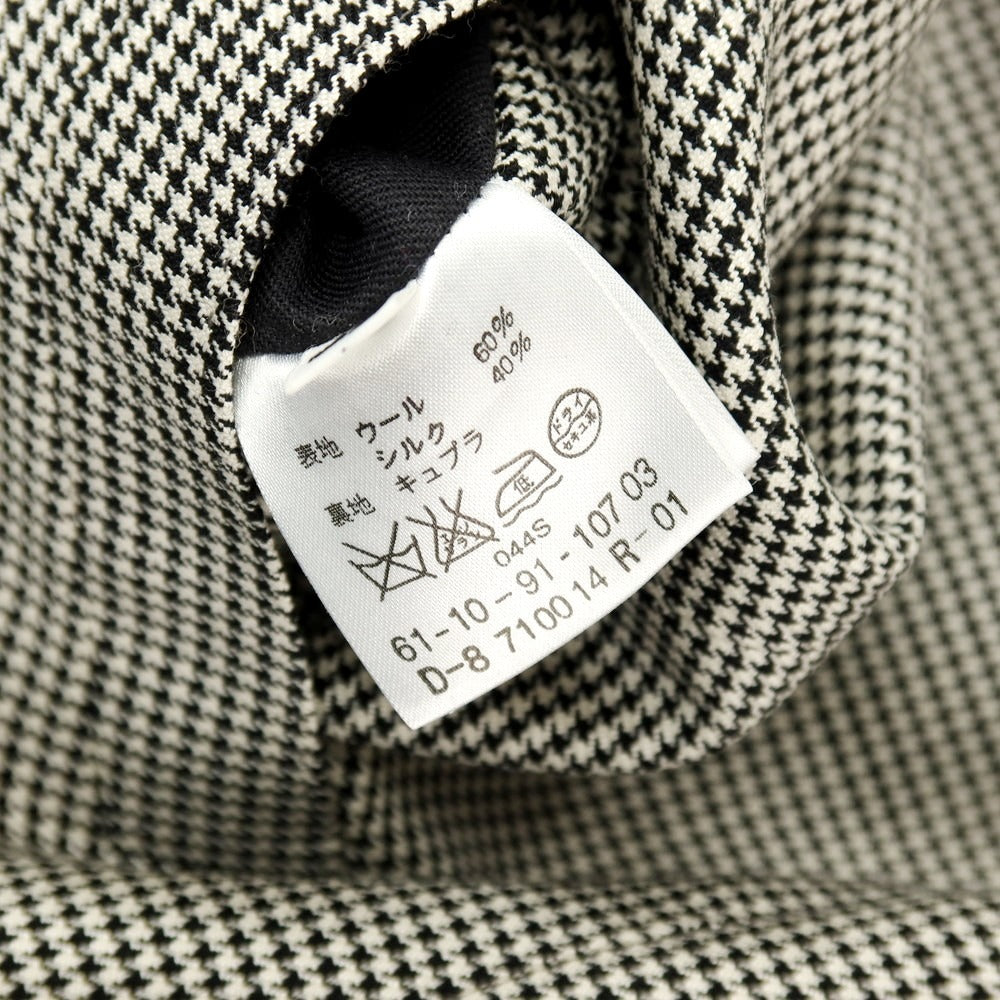 【中古】トゥモローランド TOMORROWLAND ウールシルク ハウンドトゥース ドレス系ジレ ベスト ホワイトxブラック【サイズ48】【 状態ランクB 】【 メンズ 】