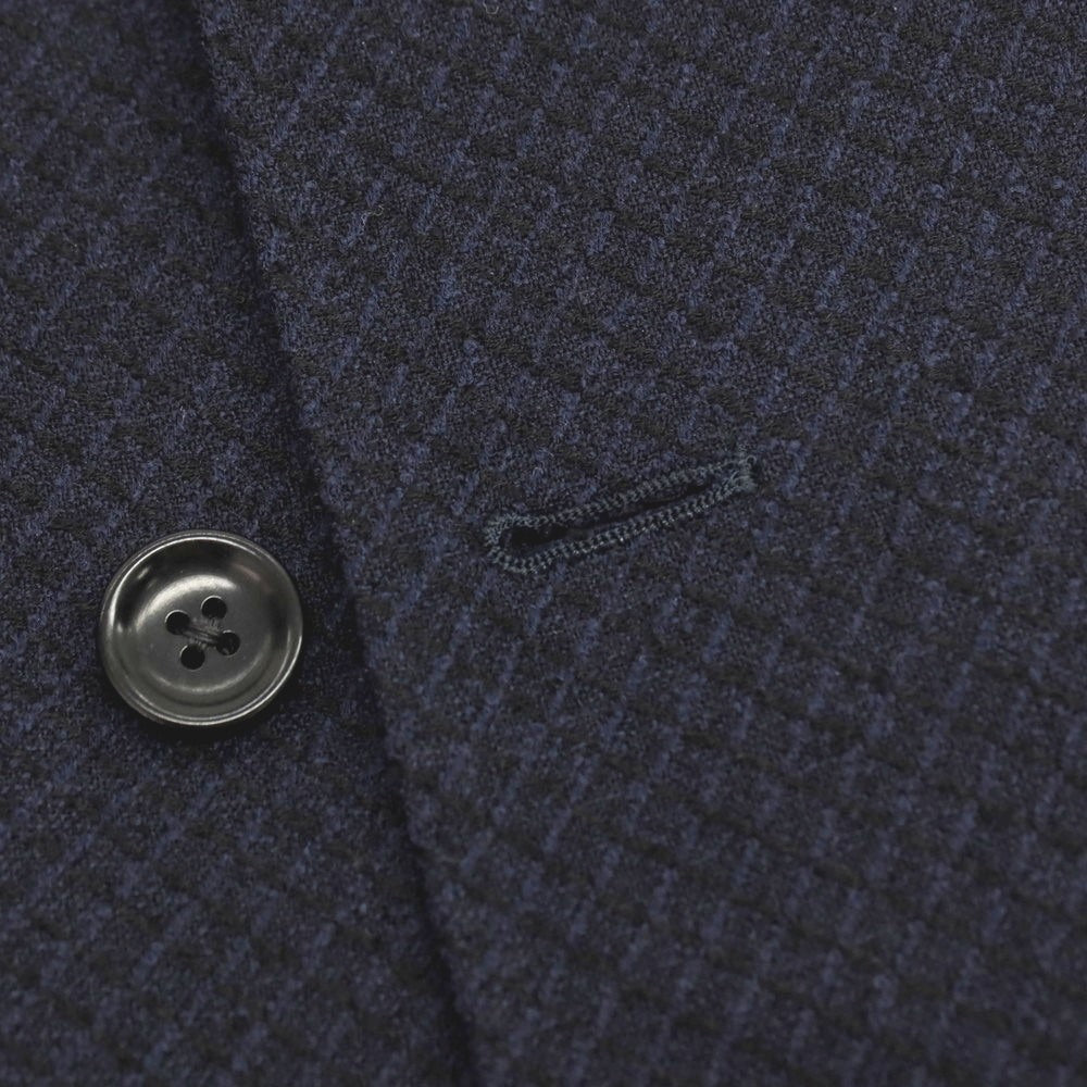 【中古】ラ クレスタ デ ドラゴーネ la cresta del DRAGONE ウールコットンナイロン ダブル6B テーラードジャケット ブラック【サイズ48】【 状態ランクA 】【 メンズ 】