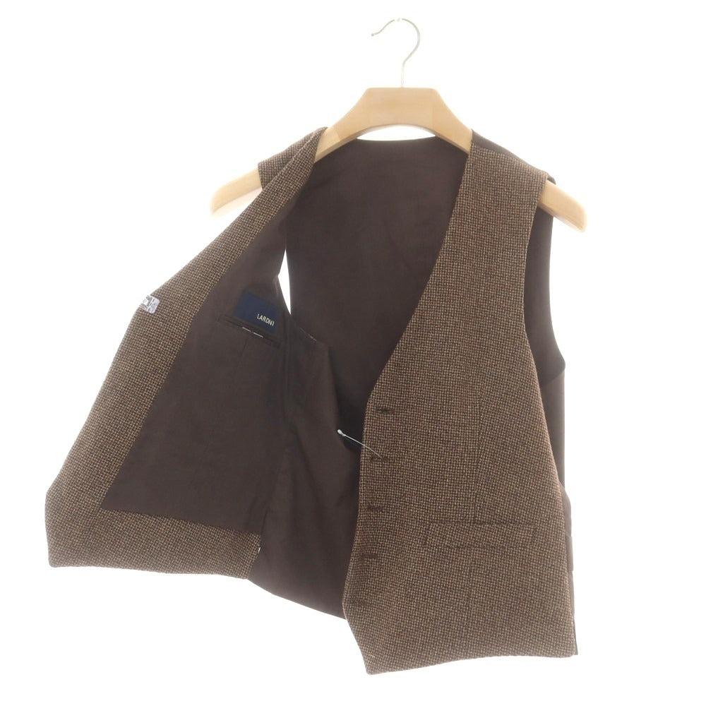 【中古】ラルディーニ LARDINI ウールポリエステル ドレス系ジレ ベスト ブラウン【 48 】【 状態ランクA 】【 メンズ 】
