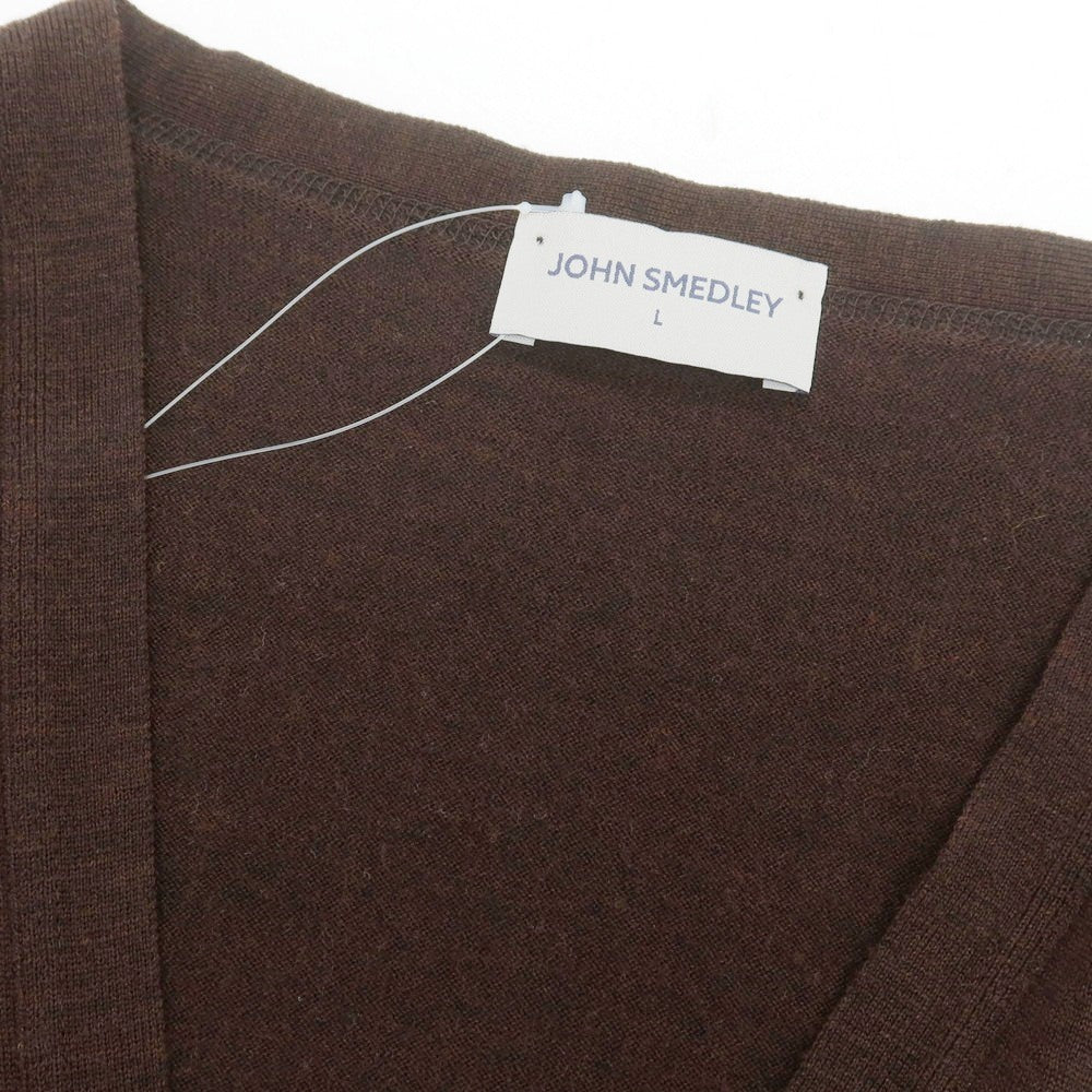 【中古】ジョンスメドレー JOHN SMEDLEY ハイゲージ ウール ニットベスト ブラウン【 L 】【 状態ランクB 】【 メンズ 】