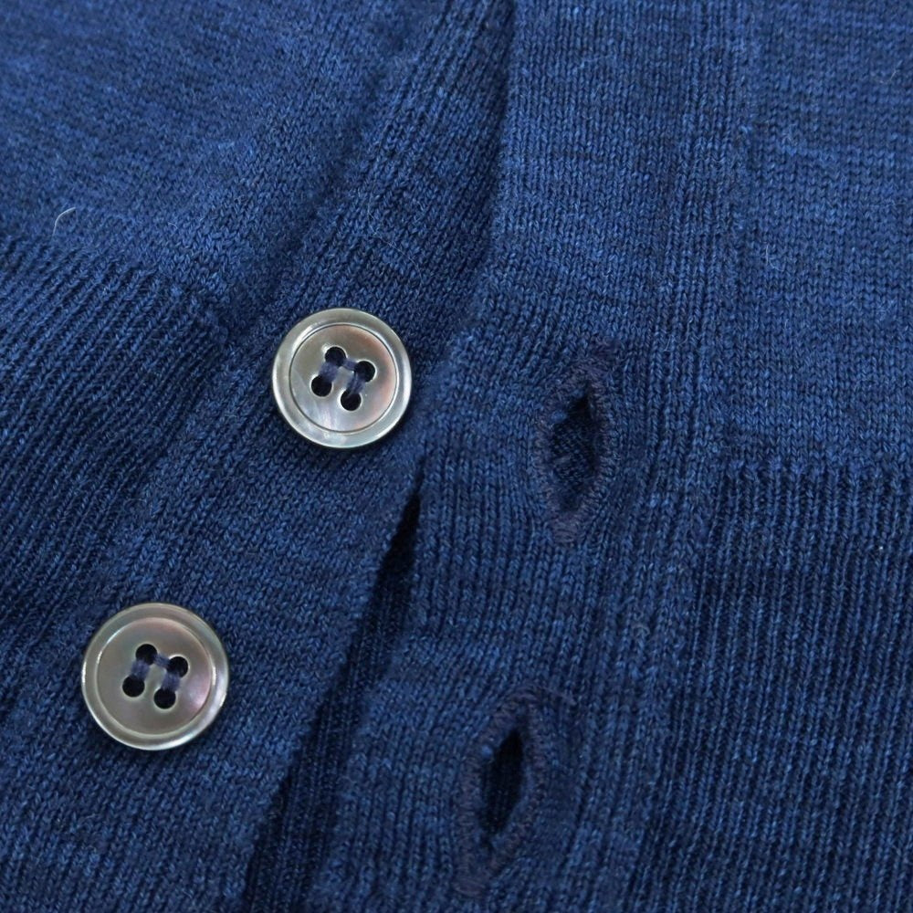 【中古】ジョンスメドレー JOHN SMEDLEY ハイゲージ ウール ニットベスト ブルーネイビー【 L 】【 状態ランクB 】【 メンズ 】