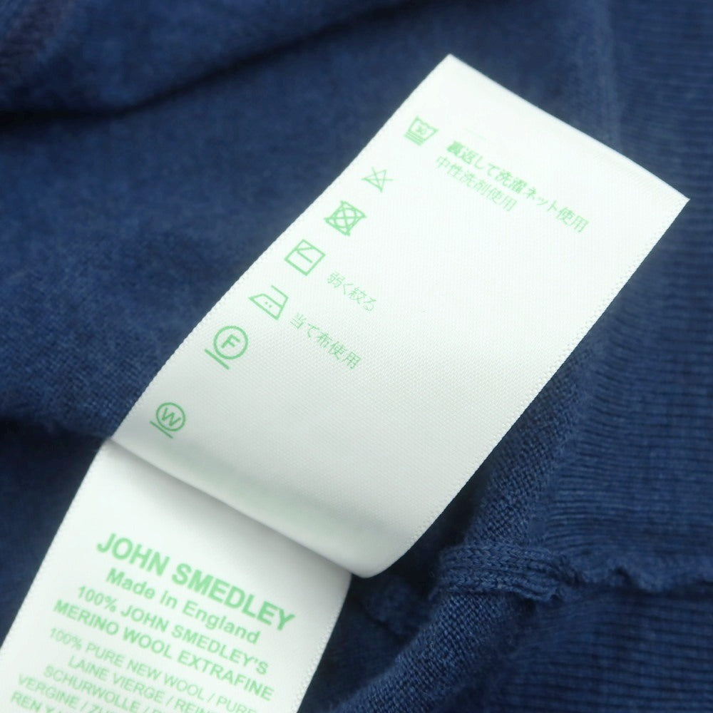 【中古】ジョンスメドレー JOHN SMEDLEY ハイゲージ ウール ニットベスト ブルーネイビー【 L 】【 状態ランクB 】【 メンズ 】