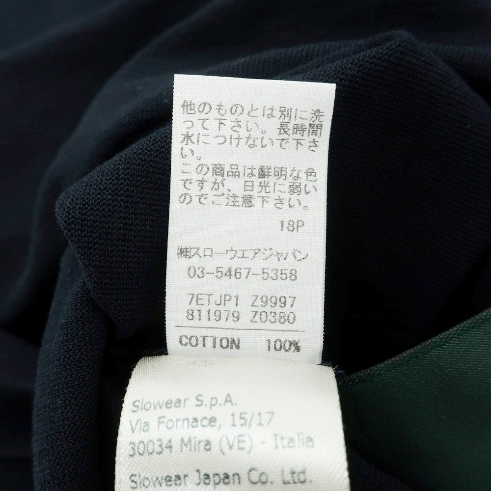 【中古】ザノーネ ZANONE アイスコットン スキッパー 半袖ポロシャツ ダークネイビー【サイズ50】【 状態ランクB 】【 メンズ 】