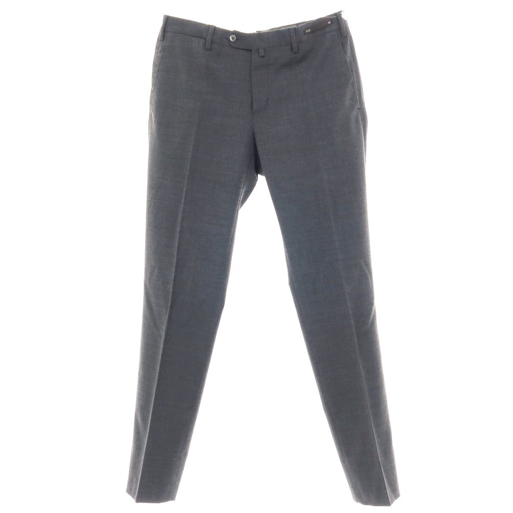 【中古】ピーティーゼロウーノ PT01 TRAVELLER ストレッチ ポリエステルウール ドレススラックスパンツ グレー【サイズ48】【 状態ランクB 】【 メンズ 】