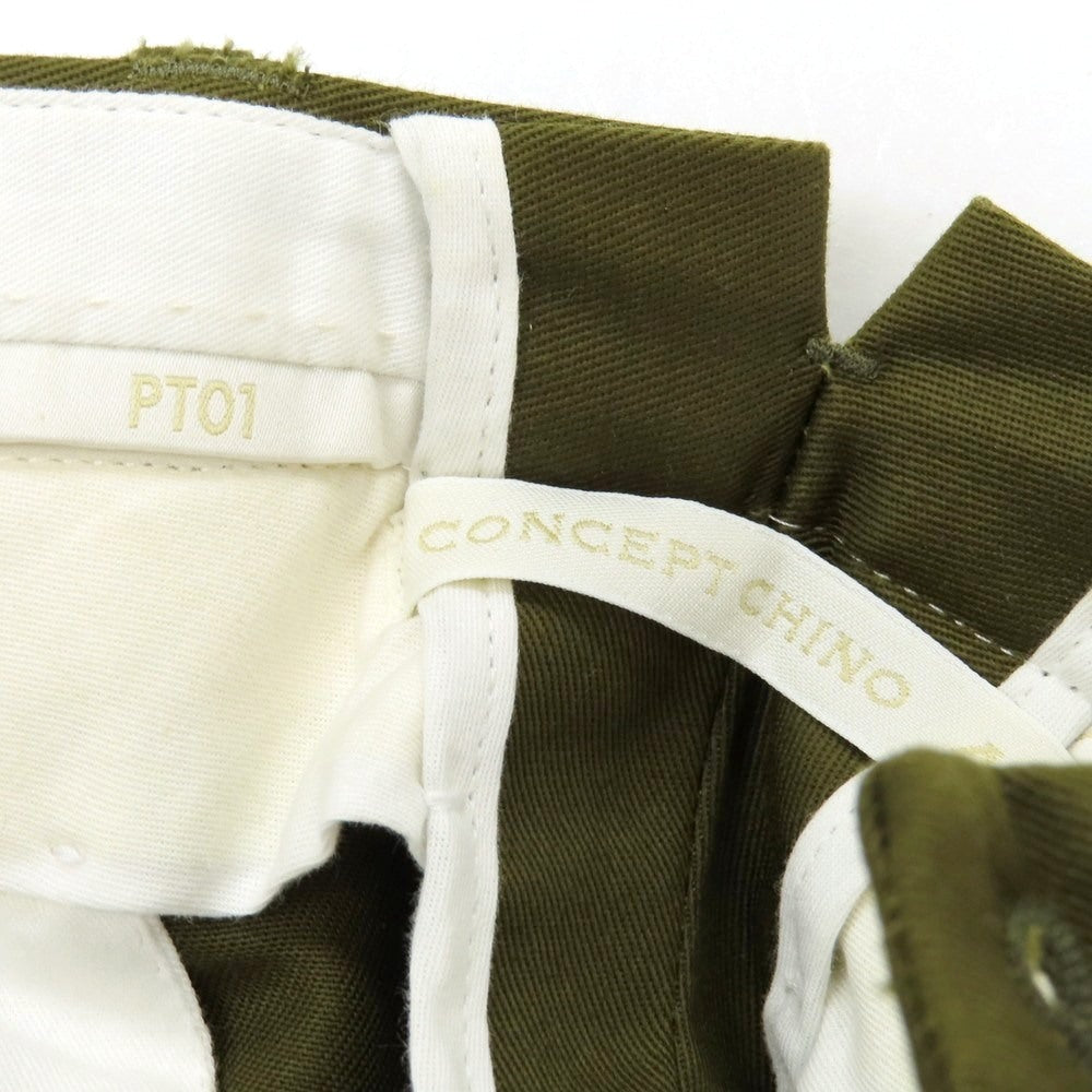 【中古】ピーティーゼロウーノ PT01 CAPITAL CHINO コットン カジュアルスラックスパンツ オリーブ【 48 】【 状態ランクB 】【 メンズ 】