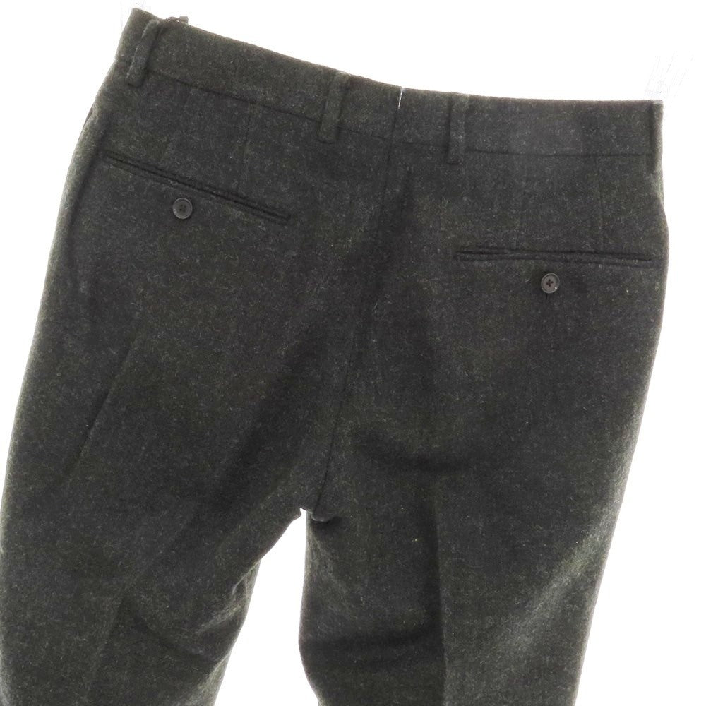 【中古】トゥモローランド TOMORROWLAND ウール ツイード カジュアルスラックスパンツ ダークグリーン【 46 】【 状態ランクA 】【 メンズ 】