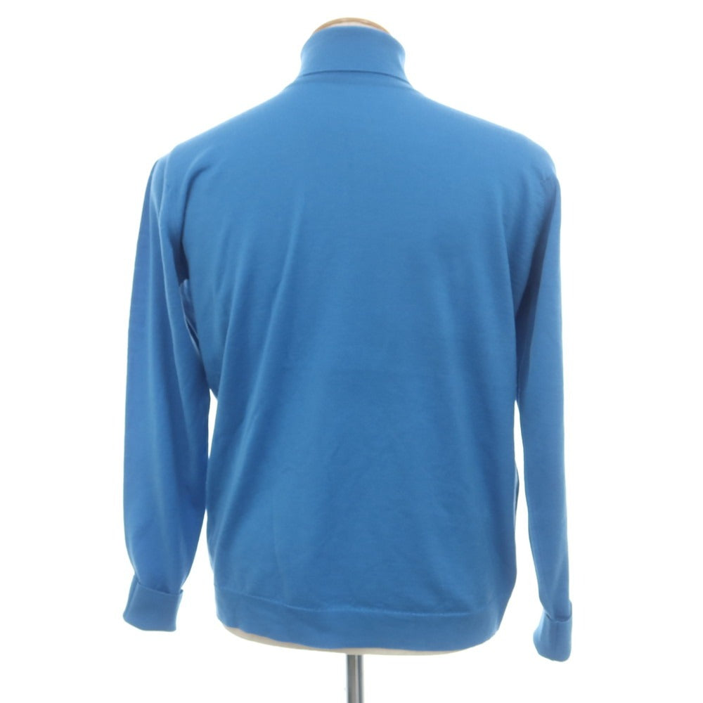 【中古】ジョンスメドレー JOHN SMEDLEY ハイゲージ ウール タートルネック プルオーバーニット ライトブルー【 M 】【 状態ランクC 】【 メンズ 】