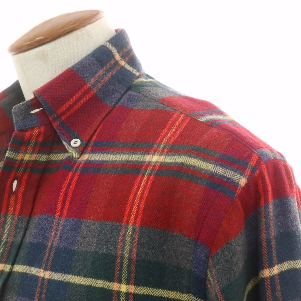 【中古】ギローバー GUY ROVER チェック ボタンダウンネルシャツ レッドxグレー【 M 】【 状態ランクB 】【 メンズ 】