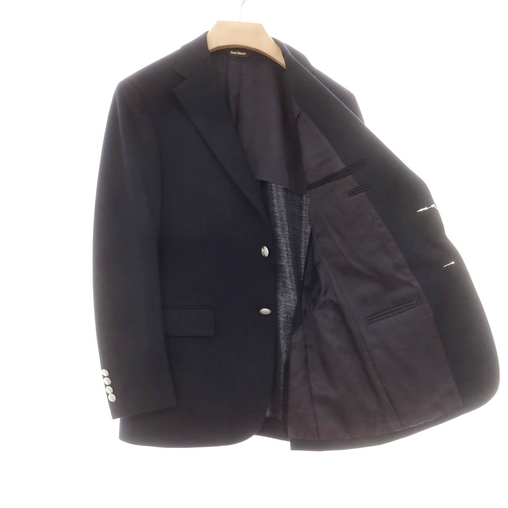 【中古】ポールスチュアート PAUL STUART ツイルウールポリエステル テーラードジャケット ダークネイビー【 46 】【 状態ランクB 】【 メンズ 】