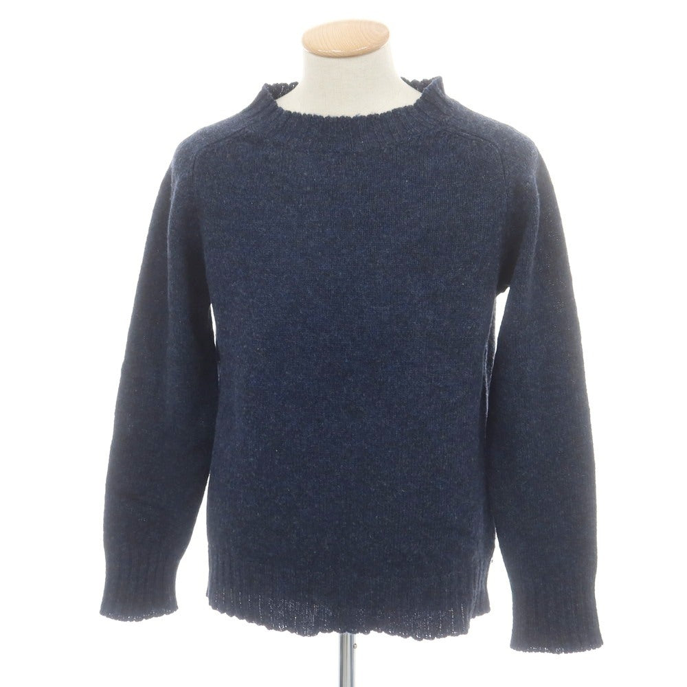 【中古】マーガレットハウエル MARGARET HOWELL ウール クルーネック プルオーバーニット ネイビー【 M 】【 状態ランクB 】【 メンズ 】