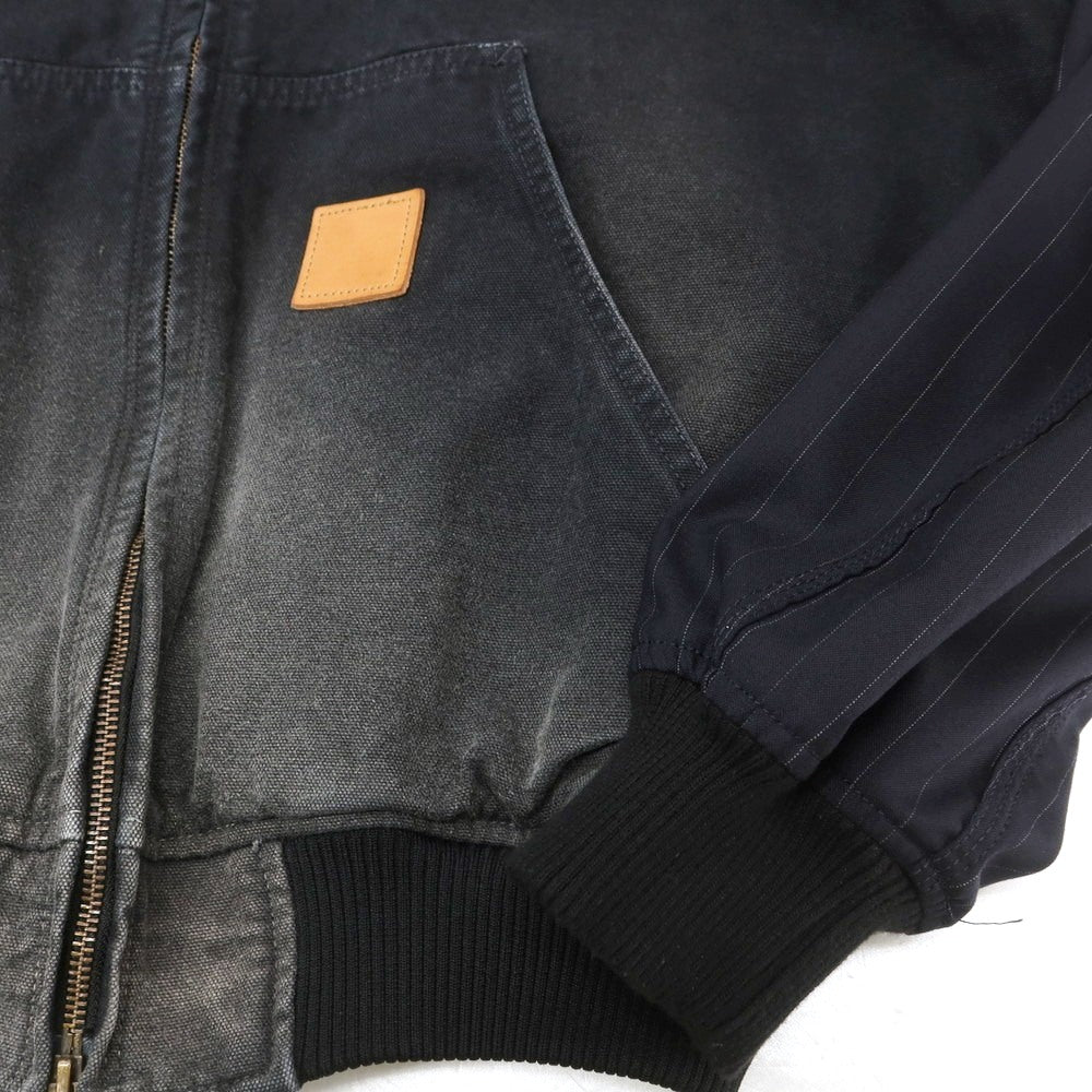 【中古】コッキ KOHKI ダブルジップ フーデッド ワークジャケット ブラックxネイビー【 2 】【 状態ランクB 】【 メンズ 】