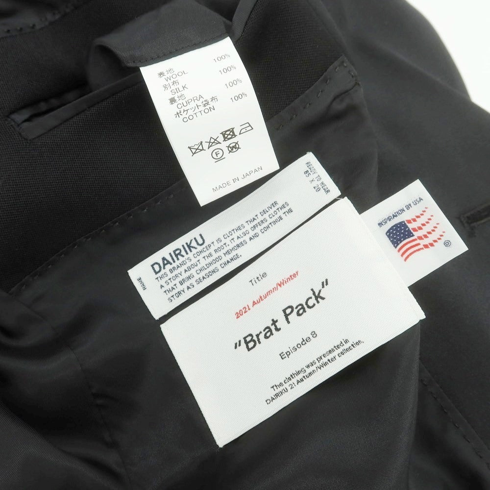 【中古】ダイリク DAIRIKU Brat Pack ウール ショールカラー タキシード フォーマルスーツ ブラック【 M/M/29 】【 状態ランクA 】【 メンズ 】