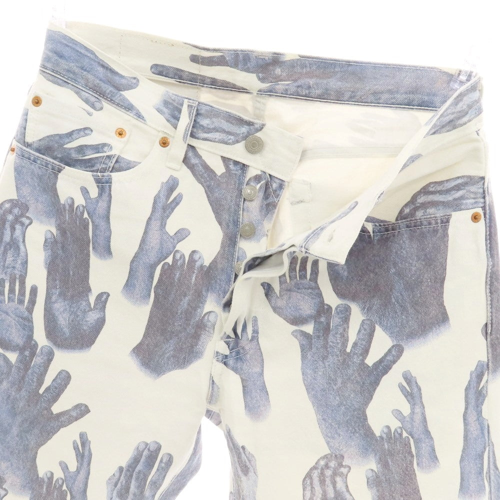 【中古】デニムティアーズ DENIM TEARS × Levi’s 501 DT コットン デニムパンツ ホワイトxネイビー【 32 】【 状態ランクB 】【 メンズ 】
