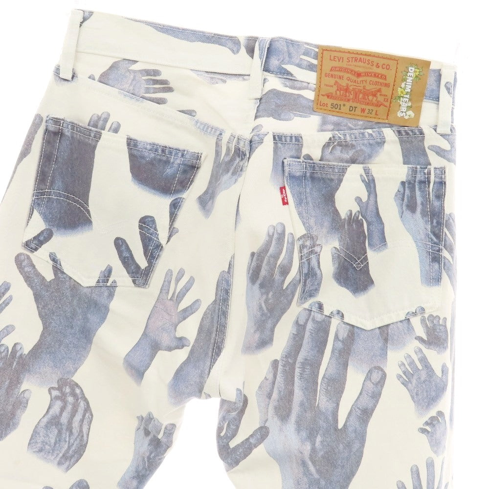 【中古】デニムティアーズ DENIM TEARS × Levi’s 501 DT コットン デニムパンツ ホワイトxネイビー【 32 】【 状態ランクB 】【 メンズ 】