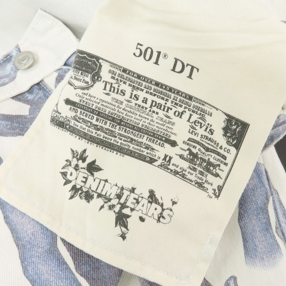 【中古】デニムティアーズ DENIM TEARS × Levi’s 501 DT コットン デニムパンツ ホワイトxネイビー【 32 】【 状態ランクB 】【 メンズ 】