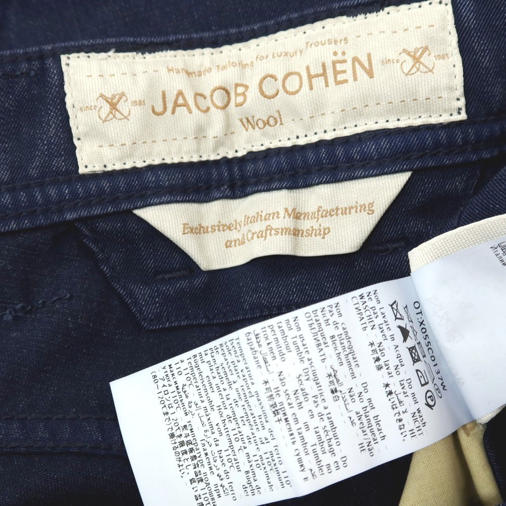 【中古】ヤコブコーエン JACOB COHEN J688 WOOL B COMF ストレッチ ウール 5ポケットパンツ ネイビー【サイズ32】【 状態ランクA 】【 メンズ 】