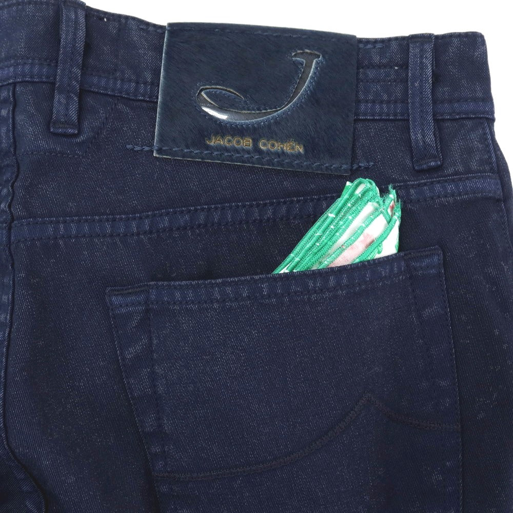 【中古】ヤコブコーエン JACOB COHEN J688 WOOL B COMF ストレッチ ウール 5ポケットパンツ ネイビー【サイズ32】【 状態ランクA 】【 メンズ 】