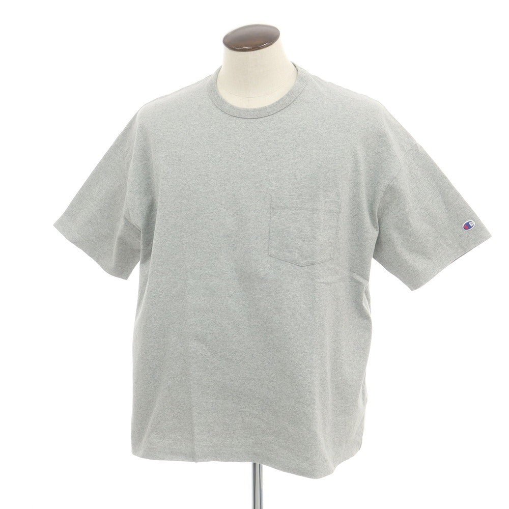 【中古】チャンピオン Champion × MIN-NANO × BEAMS コットン クルーネック ポケット 半袖Tシャツ グレー【 L 】【 状態ランクB 】【 メンズ 】
