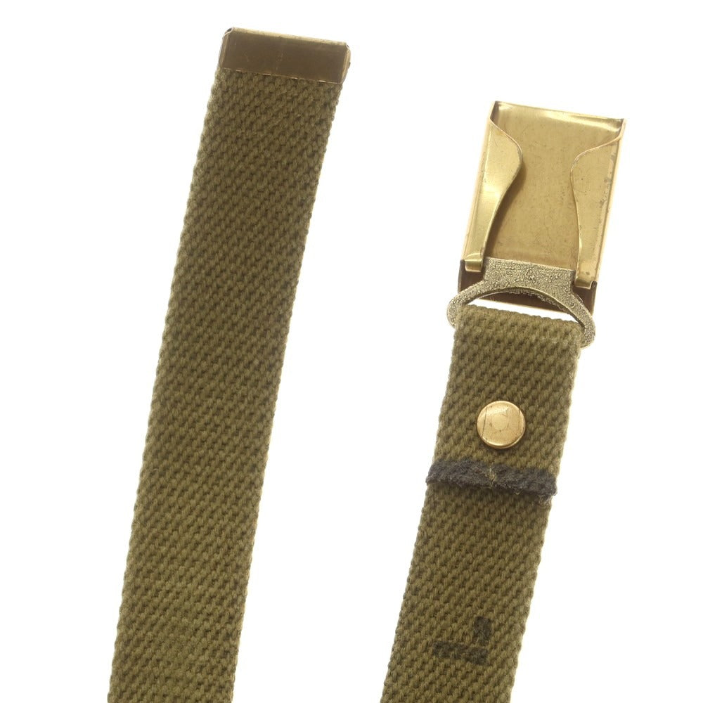 【中古】ビームスプラス BEAMS PLUS プレート キャンバス ベルト オリーブxゴールド【 L 】【 状態ランクA 】【 メンズ 】