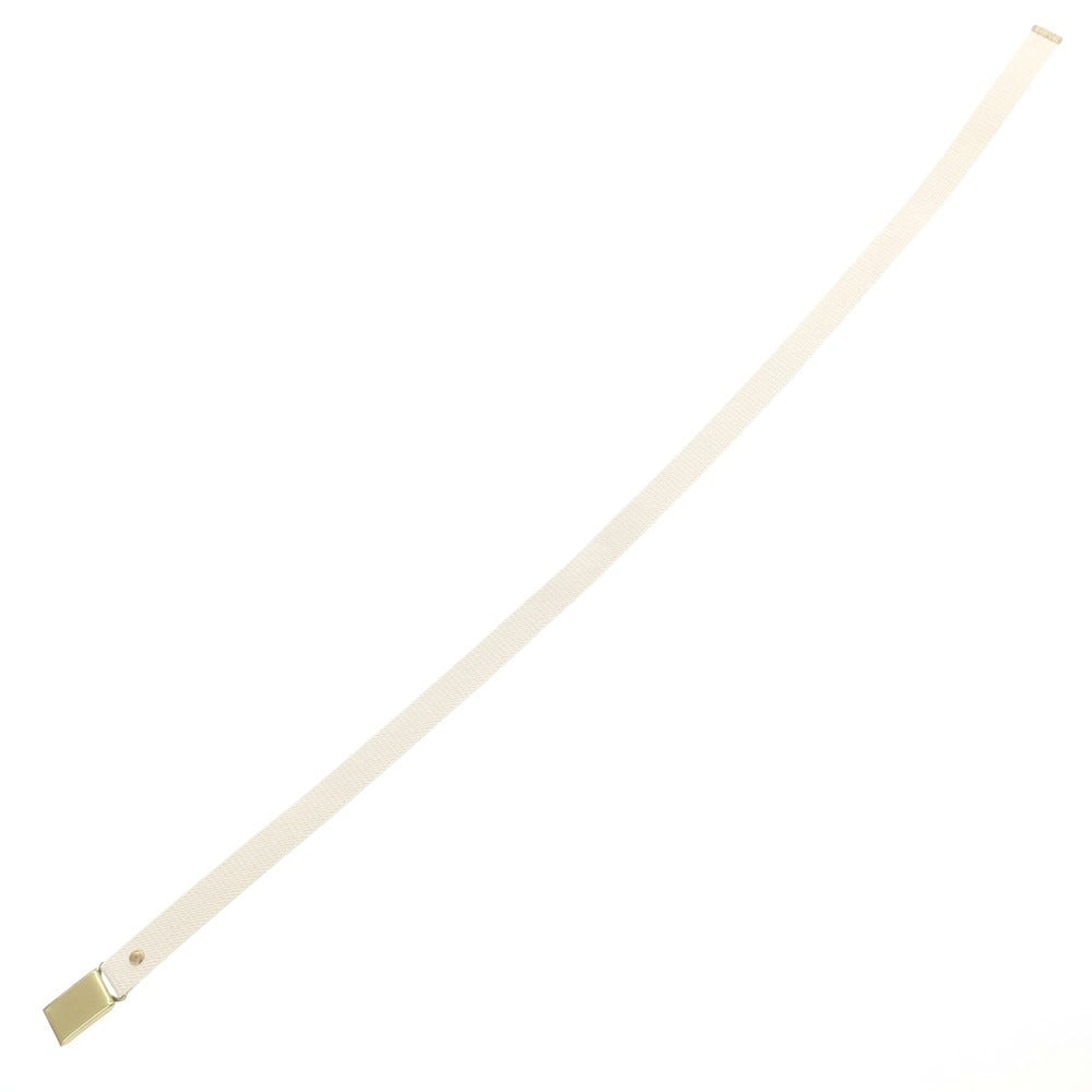 【中古】ビームスプラス BEAMS PLUS プレート キャンバス ベルト オフホワイトxゴールド【 L 】【 状態ランクA 】【 メンズ 】