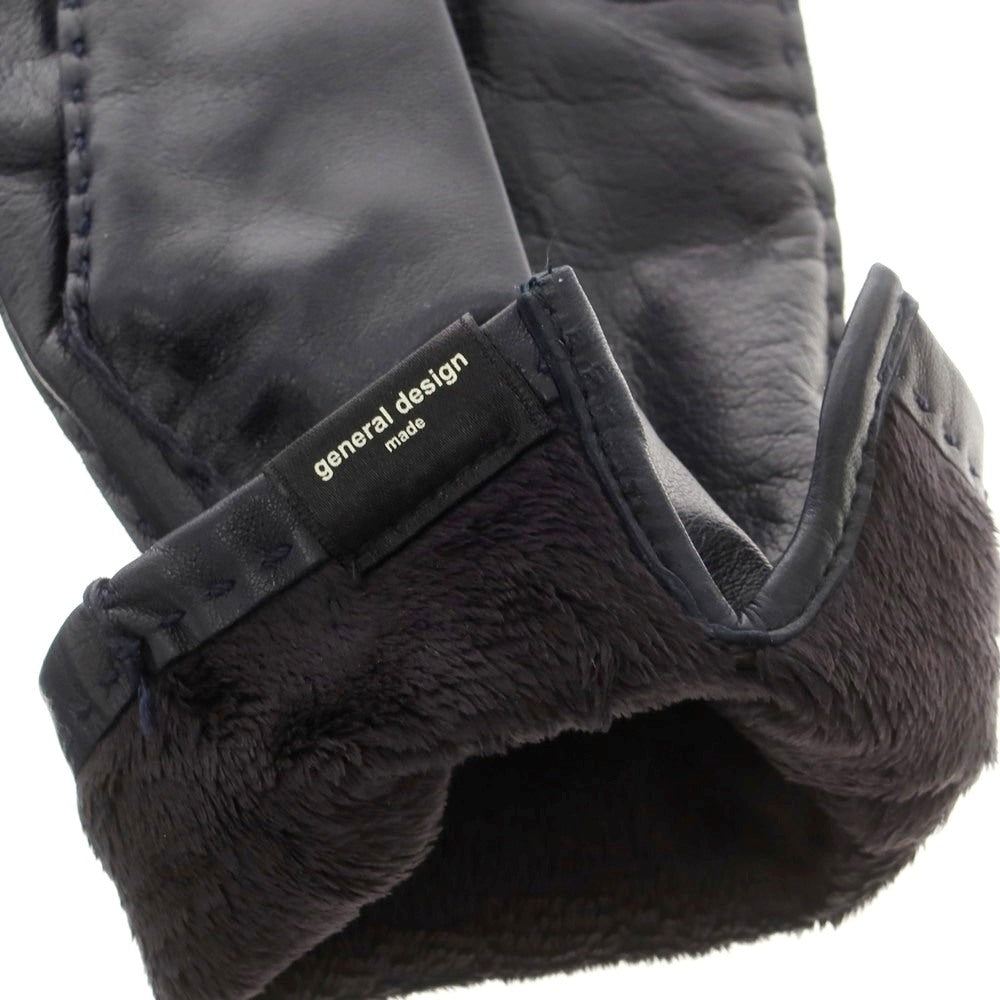 【中古】ジェネラルデザイン general design レザー マイクロボアライニング 手袋 グローブ ネイビー【 表記なし 】【 状態ランクA 】【 メンズ 】