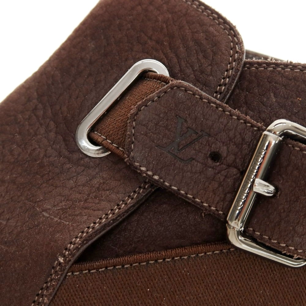 【中古】ルイ ヴィトン LOUIS VUITTON ヌバック ジョッパーブーツ ダークブラウン【 5 】【 状態ランクA 】【 メンズ 】