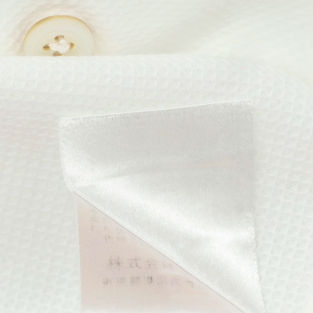 【中古】フィナモレ Finamore コットン ホリゾンタルカラー カジュアルシャツ ホワイト【 S 】【 状態ランクC 】【 メンズ 】