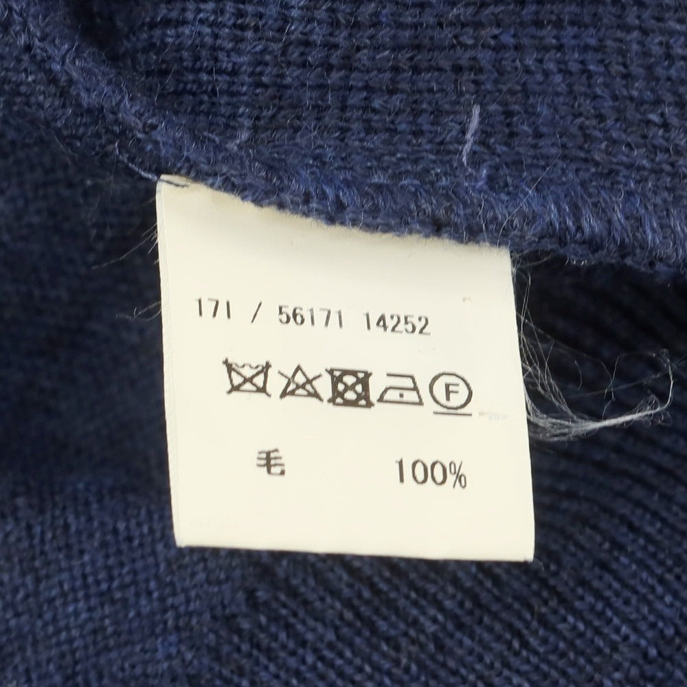 【中古】グランサッソ GRAN SASSO ハイゲージ ウール ジレ ニットベスト ネイビー【 44 】【 状態ランクB 】【 メンズ 】