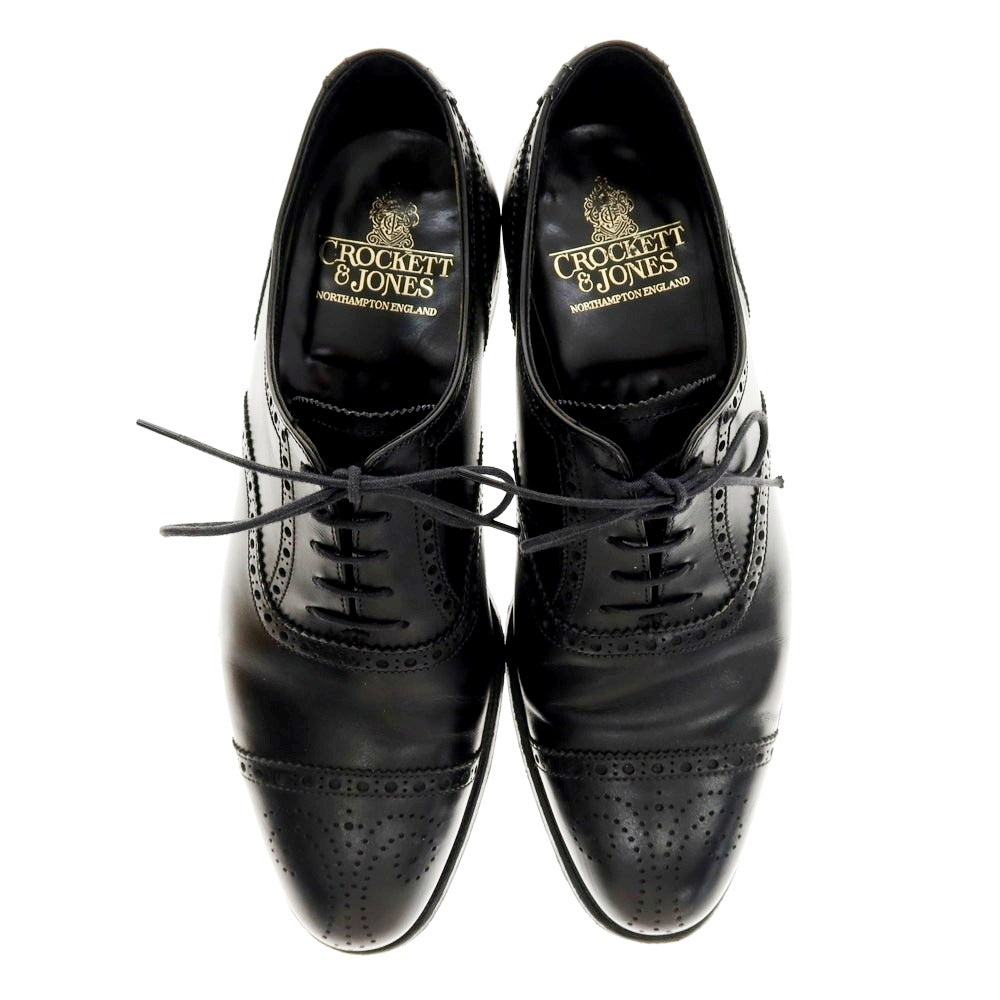 【中古】クロケットアンドジョーンズ CROCKETT&JONES COVENTRY セミブローグ ドレスシューズ ブラック【 6E 】【 状態ランクB 】【 メンズ 】