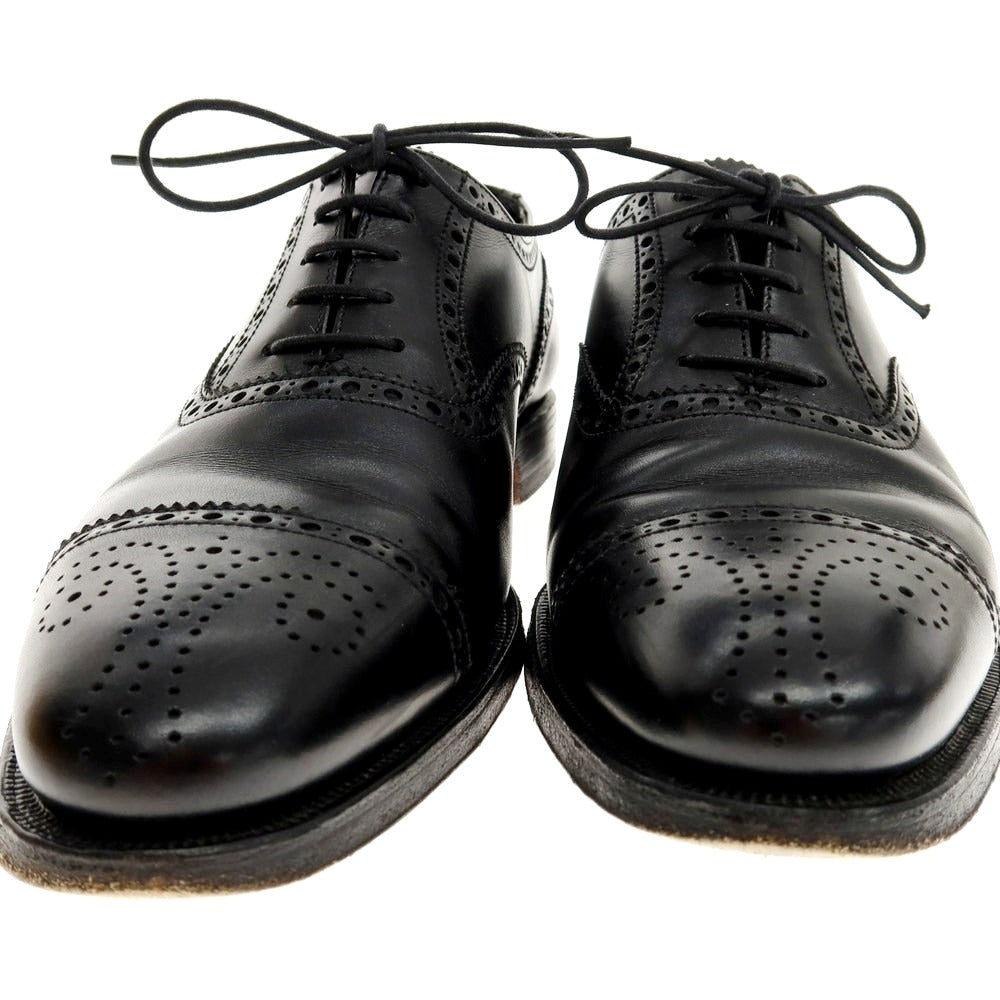 【中古】クロケットアンドジョーンズ CROCKETT&JONES COVENTRY セミブローグ ドレスシューズ ブラック【 6E 】【 状態ランクB 】【 メンズ 】