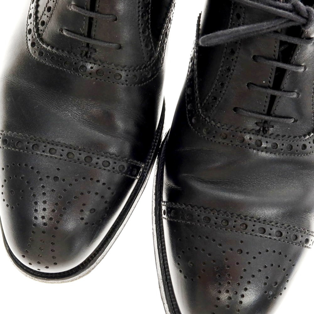 【中古】クロケットアンドジョーンズ CROCKETT&JONES COVENTRY セミブローグ ドレスシューズ ブラック【 6E 】【 状態ランクB 】【 メンズ 】