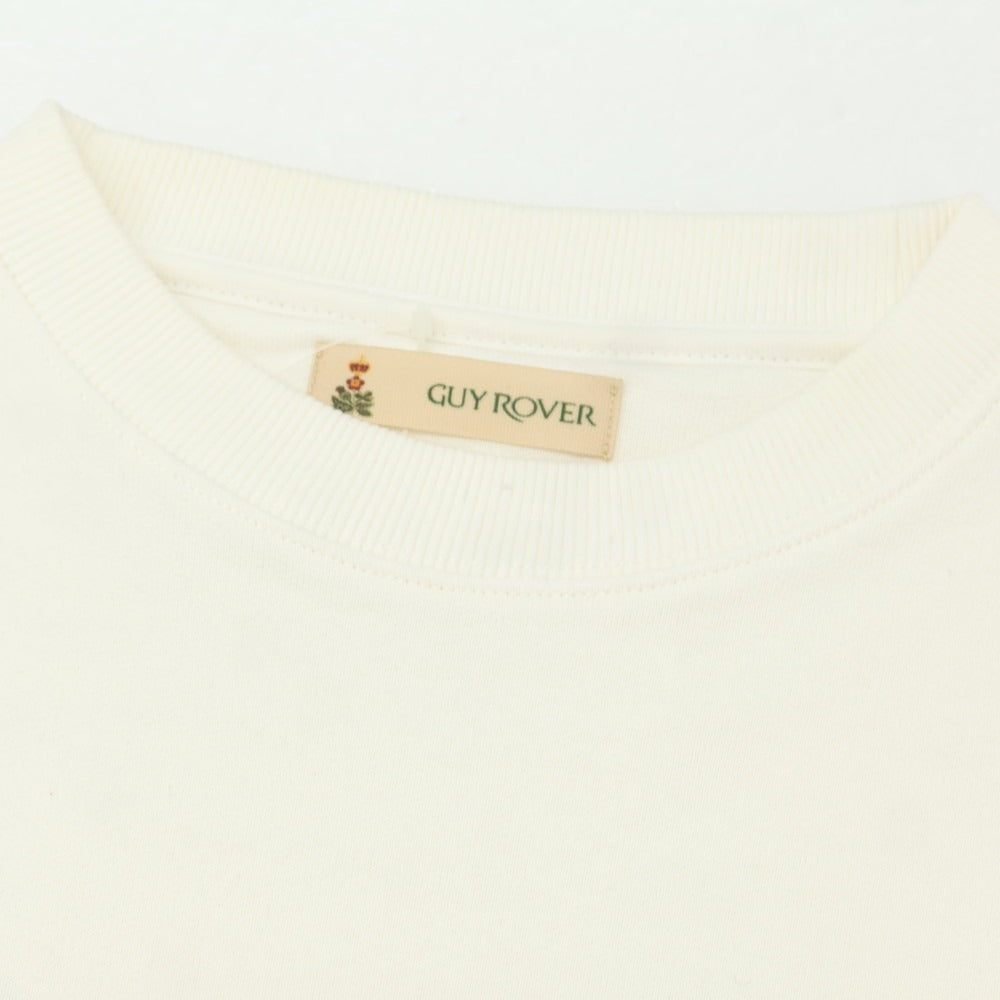【中古】ギローバー GUY ROVER コットン クルーネック スウェット ホワイト【 S 】【 状態ランクC 】【 メンズ 】