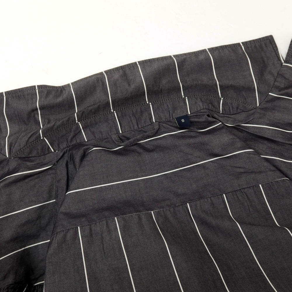 【中古】ラルディーニ LARDINI コットン ストライプ シャツジャケット ダークグレーxホワイト【サイズS】【 状態ランクB 】【 メンズ 】
