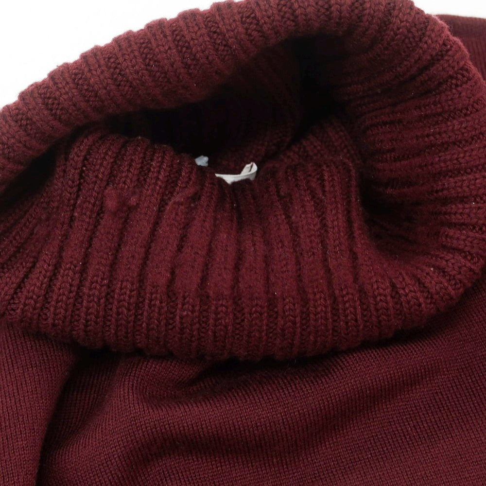 【中古】クルチアーニ CRUCIANI ハイゲージ ウール タートルネック プルオーバーニット ワインレッド【 46 】【 状態ランクB 】【 メンズ 】