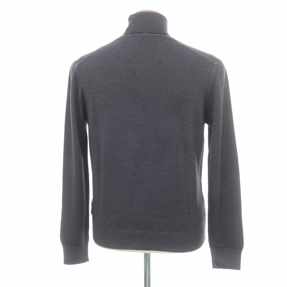 【中古】グランサッソ GRAN SASSO ハイゲージ ウールカシミヤ タートルネック プルオーバーニット グレー【 46 】【 状態ランクB 】【 メンズ 】