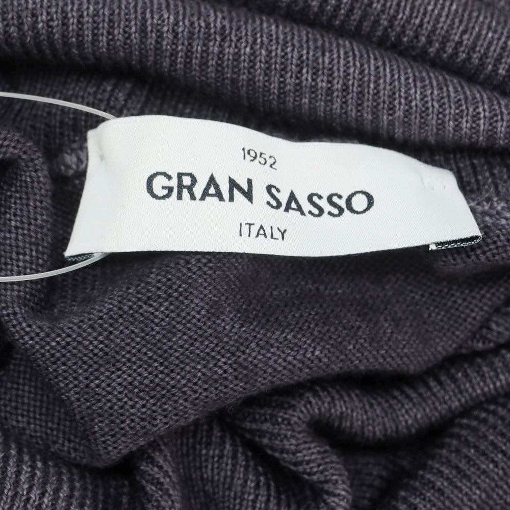 【中古】グランサッソ GRAN SASSO ハイゲージ ウールカシミヤ タートルネック プルオーバーニット グレー【 46 】【 状態ランクB 】【 メンズ 】