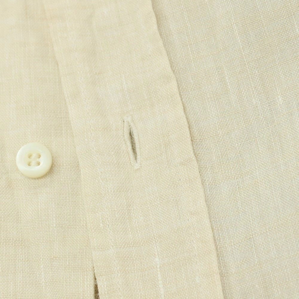 【中古】ブルネロクチネリ Brunello Cucinelli リネン セミワイドカラー カジュアルシャツ ベージュ【サイズM】【 状態ランクB 】【 メンズ 】