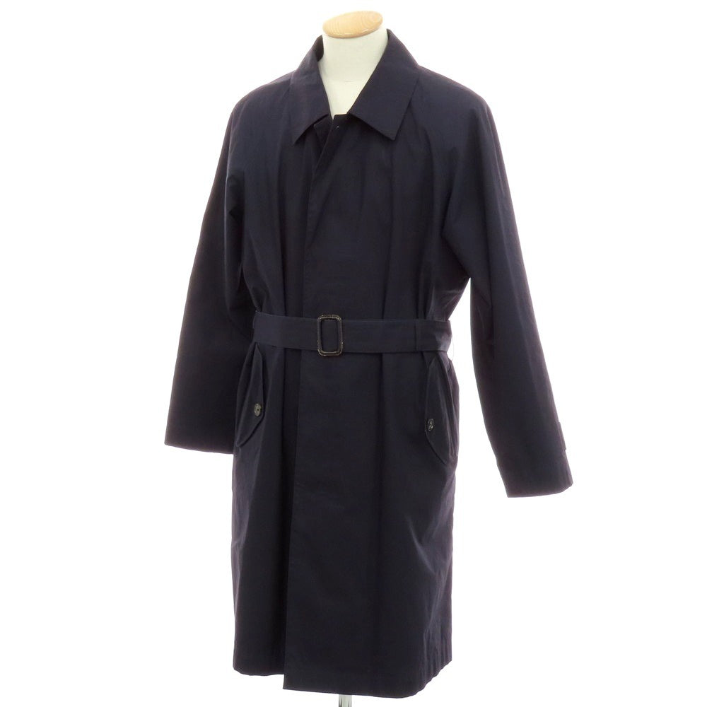 【中古】バラクータ BARACUTA コットン ステンカラーコート ネイビー【 42 】【 状態ランクC 】【 メンズ 】