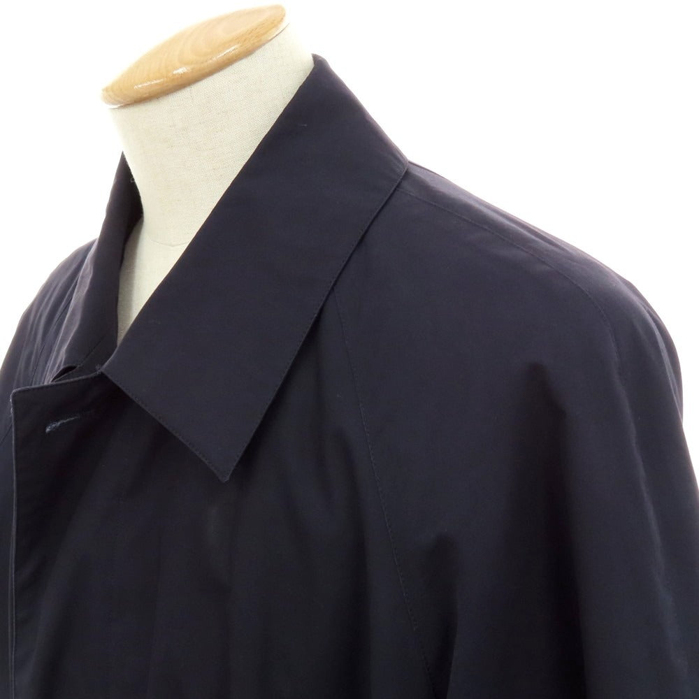 【中古】バラクータ BARACUTA コットン ステンカラーコート ネイビー【 42 】【 状態ランクC 】【 メンズ 】