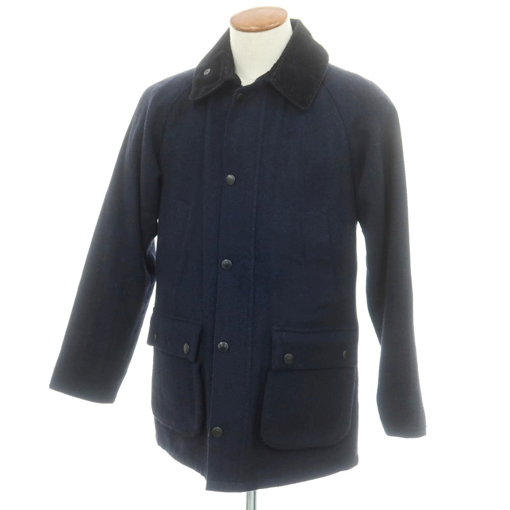 【中古】バブアー Barbour ウール フィールドジャケット ネイビー【 38 】【 状態ランクB 】【 メンズ 】