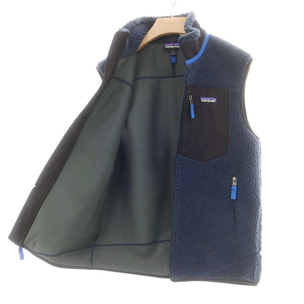 【中古】パタゴニア patagonia ポリエステル フリース ベスト ブルゾン ネイビー【 M 】【 状態ランクB 】【 メンズ 】