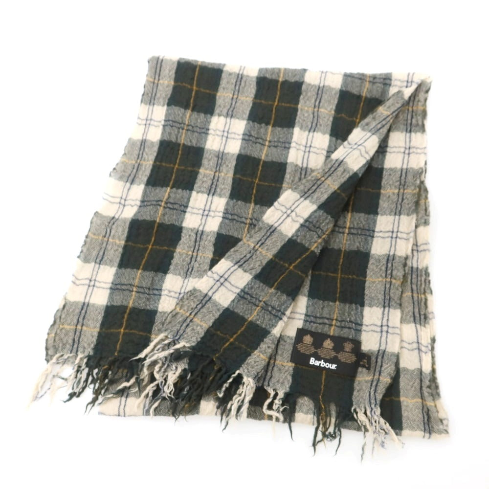 【中古】バブアー Barbour ウール ストール グリーン【 状態ランクC 】【 メンズ 】