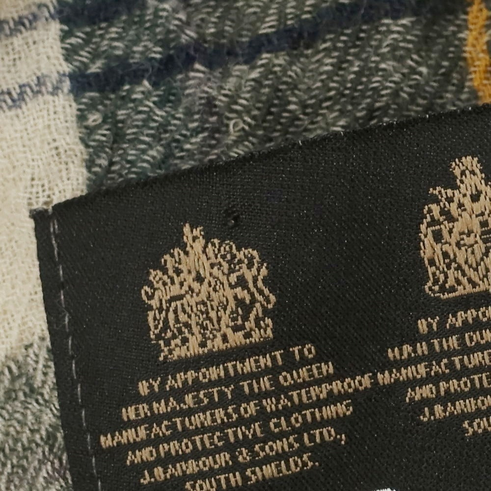 【中古】バブアー Barbour ウール ストール グリーン【 状態ランクC 】【 メンズ 】