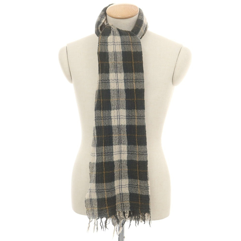 【中古】バブアー Barbour ウール ストール グリーン【 状態ランクC 】【 メンズ 】